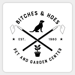 Bitches and Hoes Black Sticker